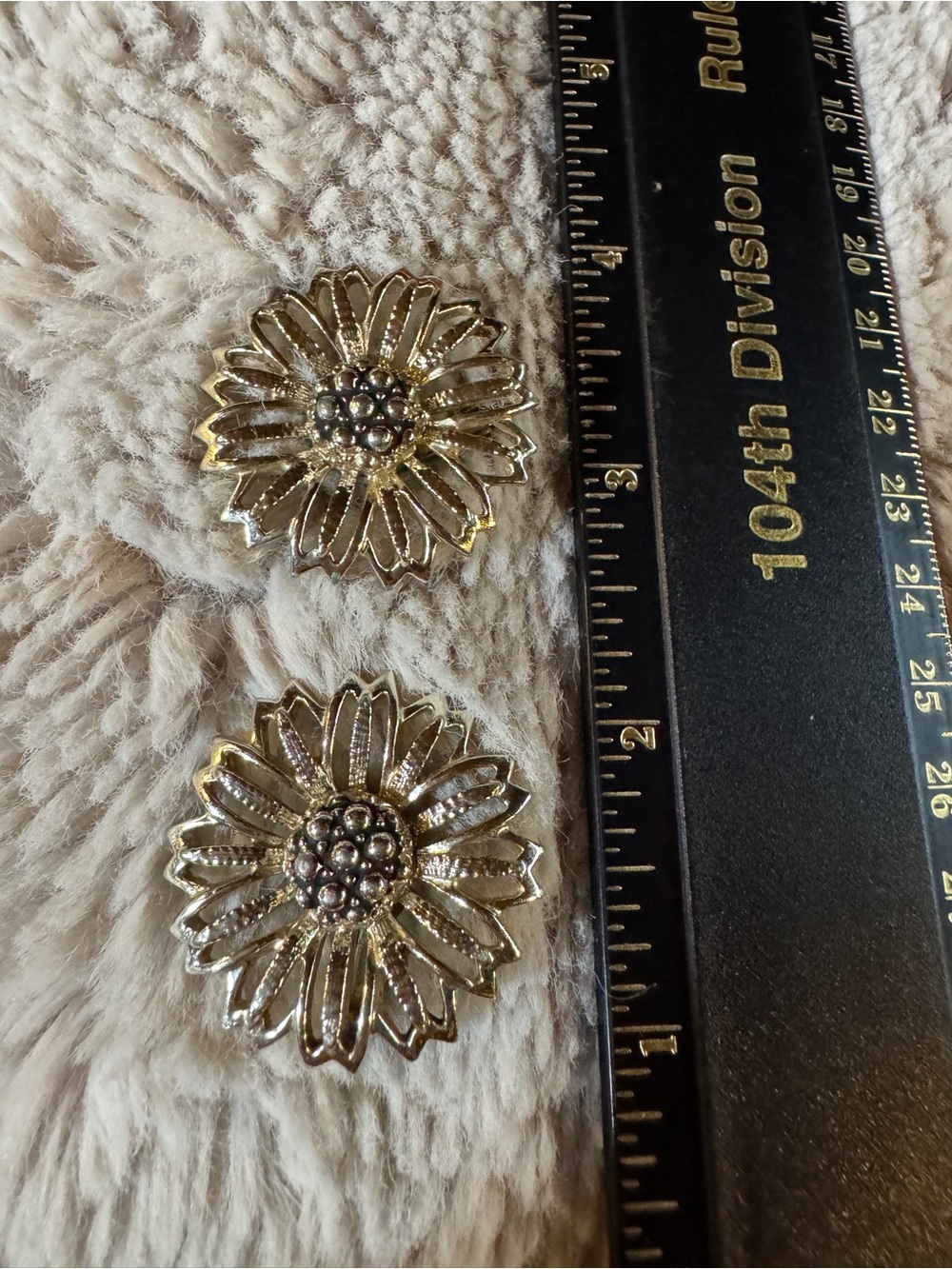 Gold Floral Sunburst Clip-On Earrings - Women Jewelry